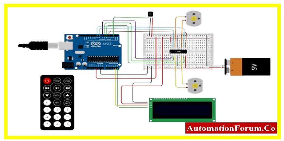 Direction and Speed Control of DC Motor Using IR Remote Control 3