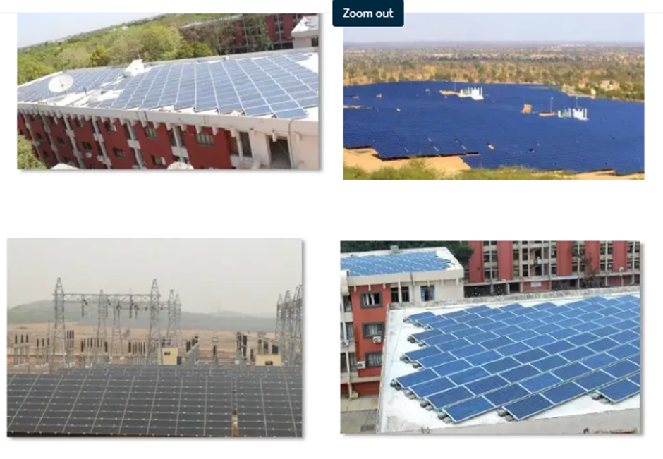 Various types of solar power plant