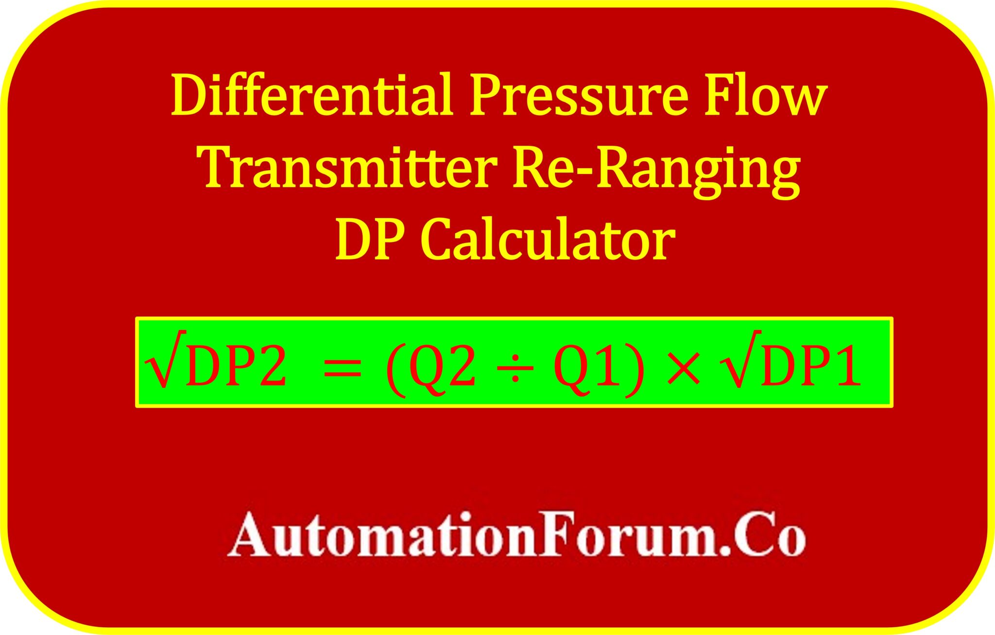 DP Flow Transmitter Re Ranging Calculator dp-flow-transmitter-re-ranging-calculator