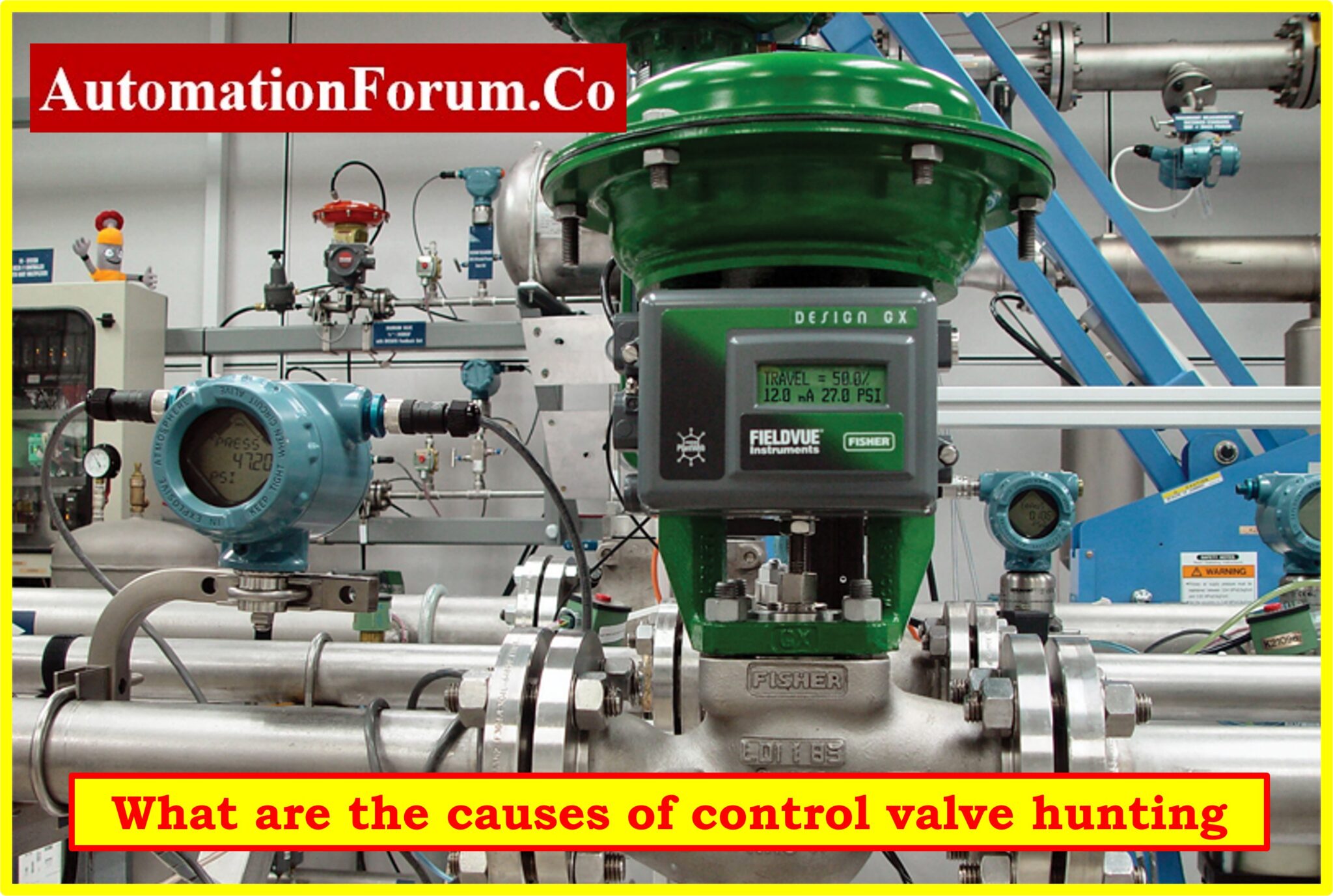 What are the main causes of control valve hunting?