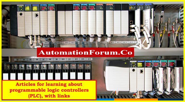 Articles for learning about programmable logic controllers (PLC) with links