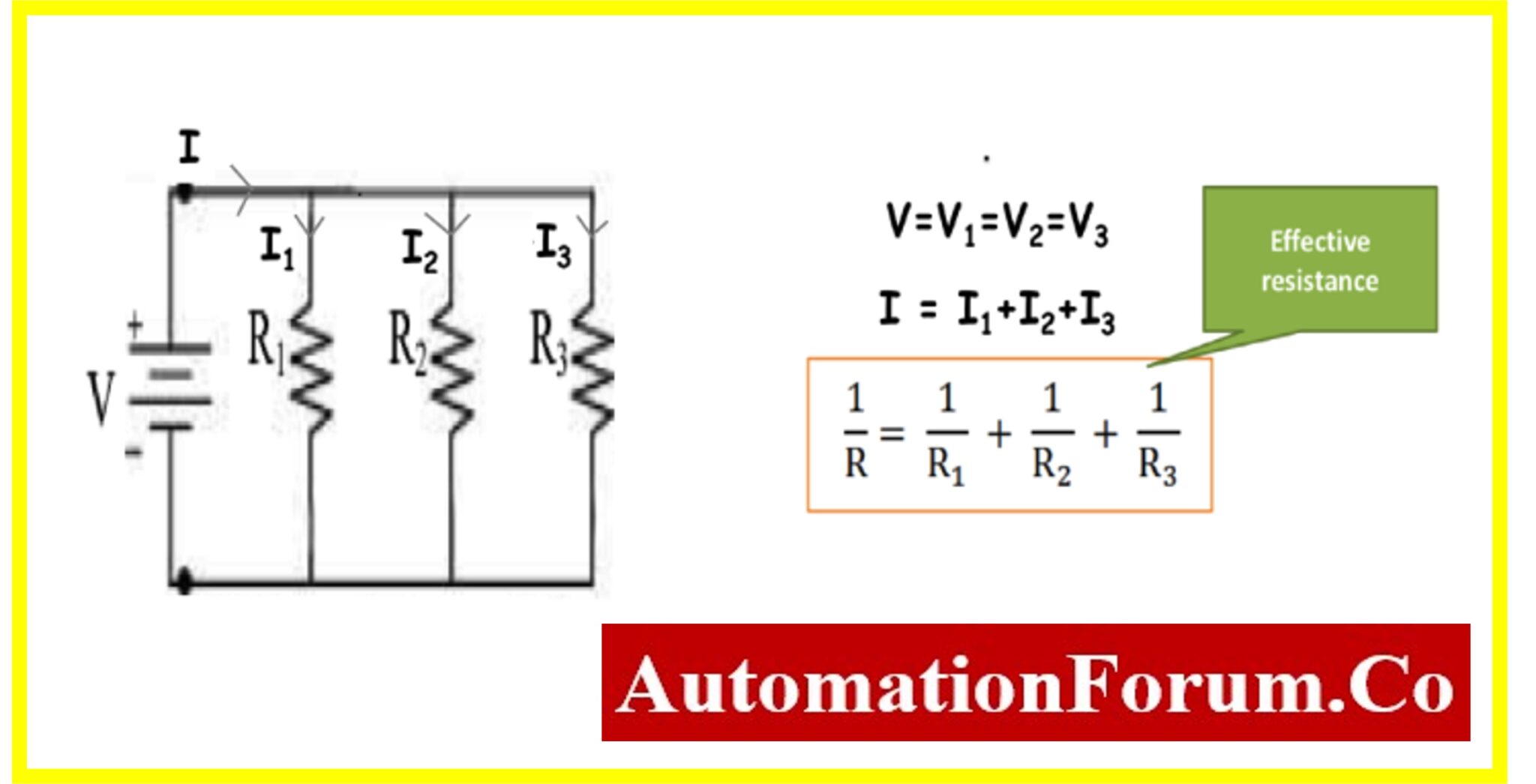 Combination of resistor & deriving formula for Series & parallel resistor.