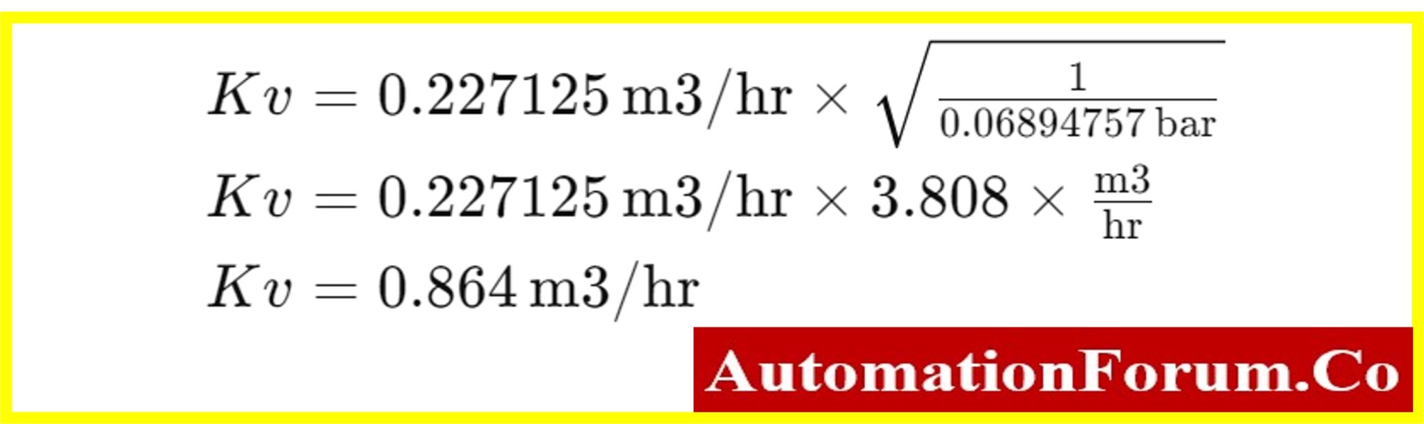 Relationship Between Cv and Kv in Control Valves
