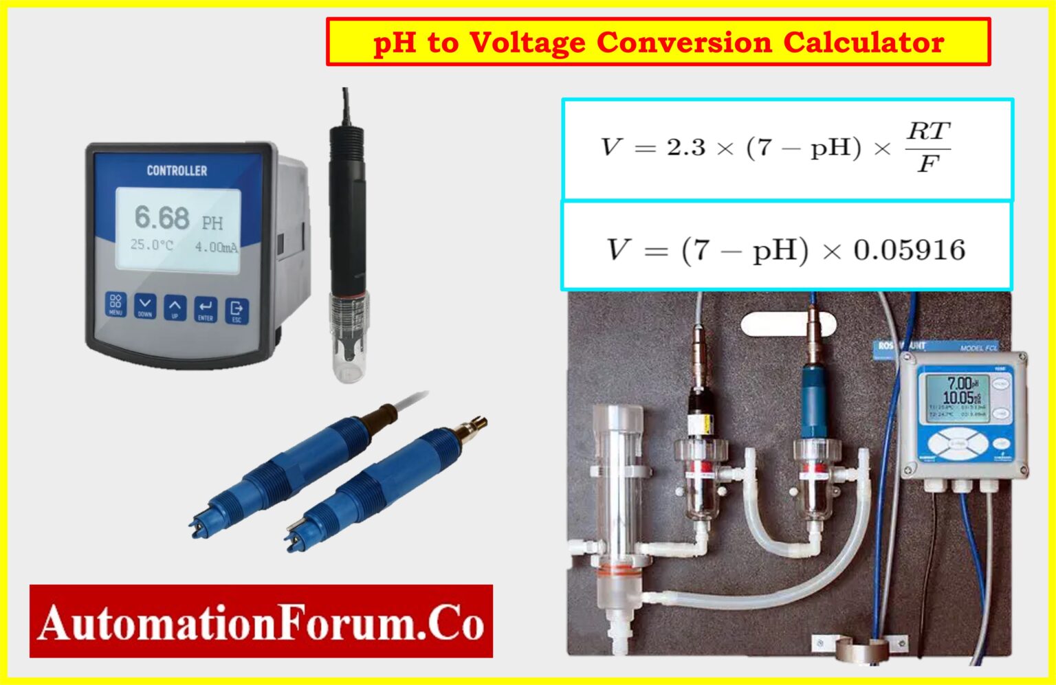 pH to Voltage Conversion Calculator