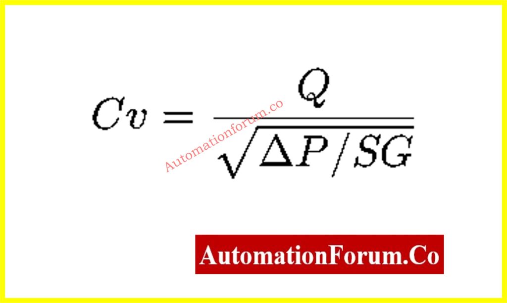Cv Formula