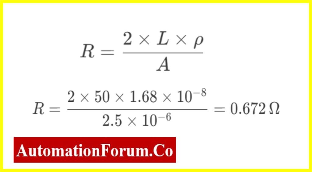 Example Calculation for PLC wring Voltage Drop 1