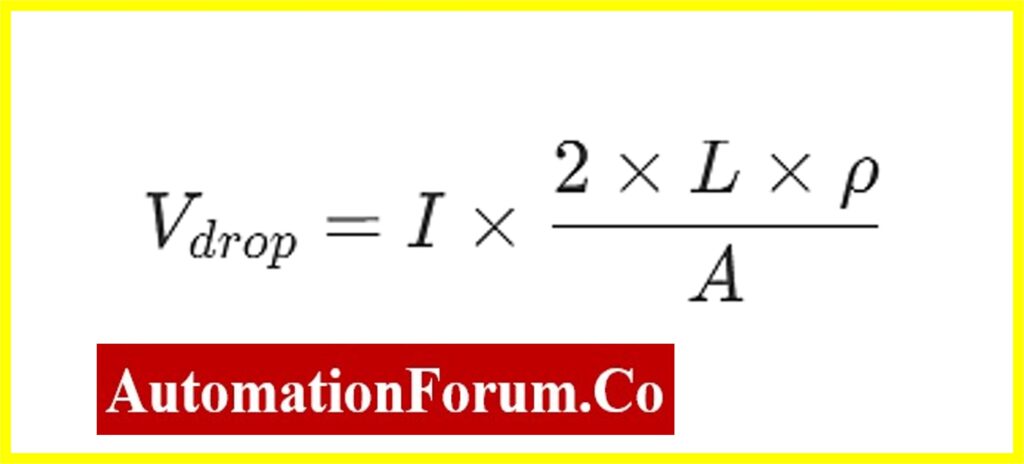 Voltage Drop Formula for PLC wiring 2