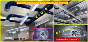 Circular Duct Air Velocity Calculator for HVAC Engineers