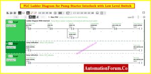 PLC Program for Motor Starter with Low-Level Switch Interlock