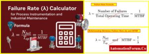 Failure Rate (λ) Calculator for Process Instrumentation and Industrial Maintenance