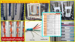 Method Statement for Instrumentation Cable Termination