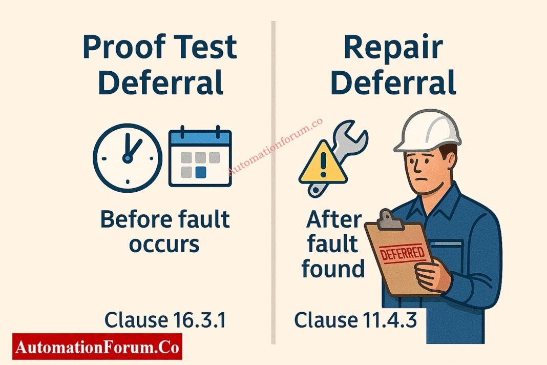 Deferred In Testing SIS Testing and Repair Deferral – IEC 61511 Guidelines & Procedure