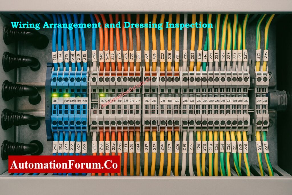 Wiring Arrangement, Dressing, and Glands - plc control panel