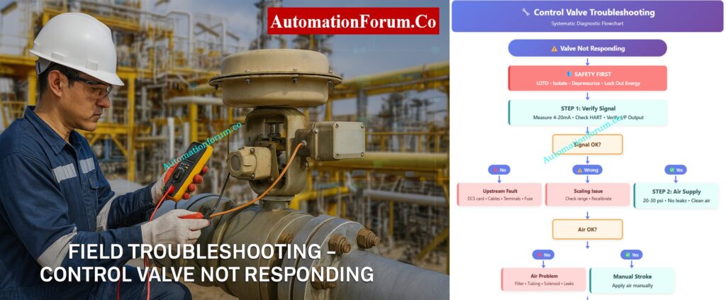 Field Troubleshooting Guide: Control Valve Not Responding in Process Area