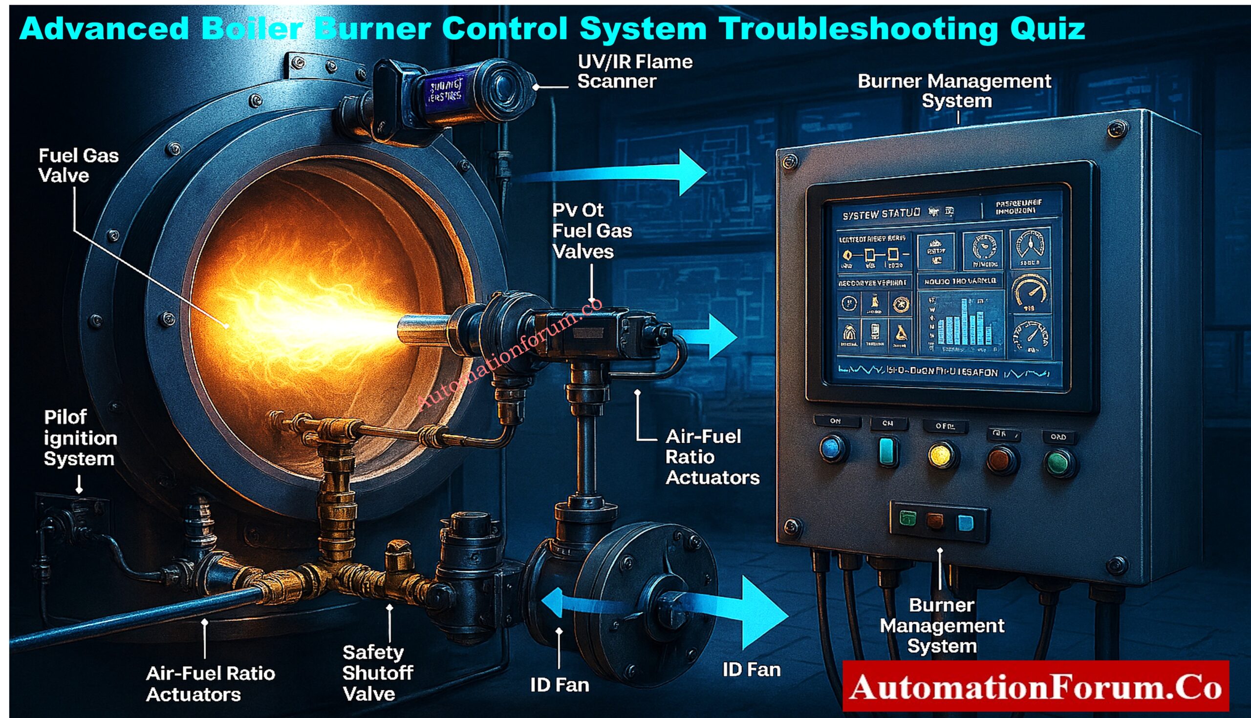 Advanced Boiler Burner Control System Troubleshooting Quiz 1