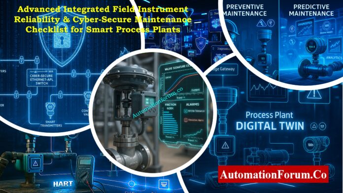 Advanced Integrated Field Instrument Reliability & Cyber-Secure Maintenance Checklist for Smart Process Plants