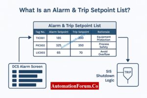 Alarm & Trip Setpoint List in Instrumentation Engineering Complete