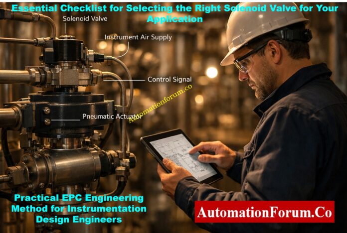 Essential Checklist for Selecting the Right Solenoid Valve for Your Application