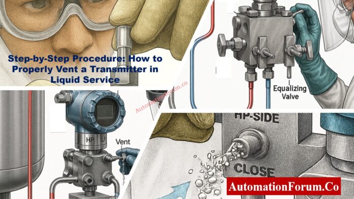 How to Properly Vent a Pressure or DP Transmitter in Liquid Service
