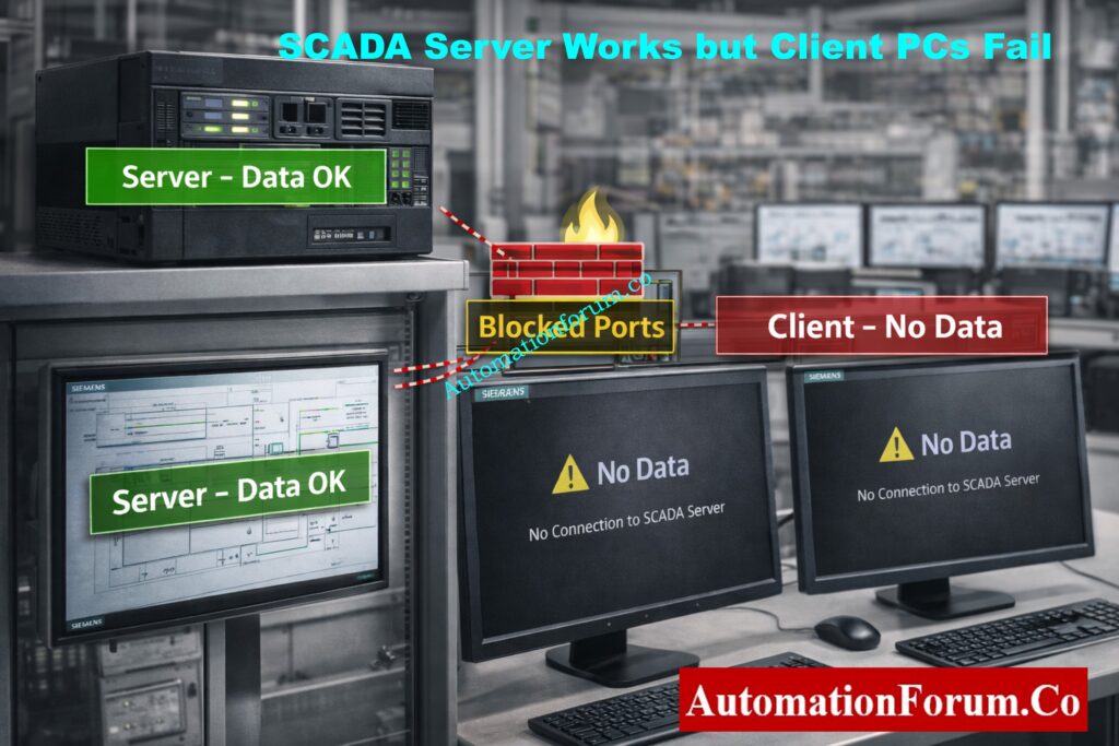 SCADA Works on Server but Not on Client PCs