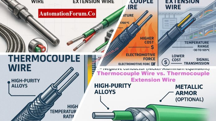 Thermocouple Wire vs. Thermocouple Extension Wire: The Complete Guide for Instrumentation Engineers