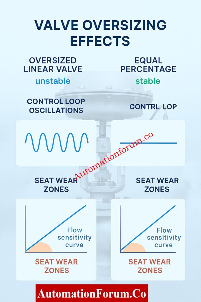 Oversizing Affects Linear and Equal Percentage Valves Differently