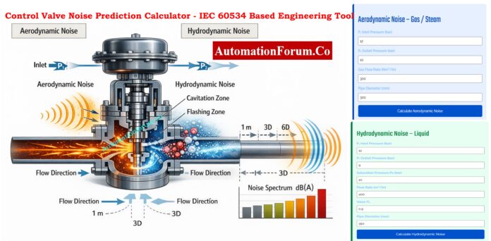 Control Valve Noise Prediction Calculator - IEC 60534 Based Engineering Tool