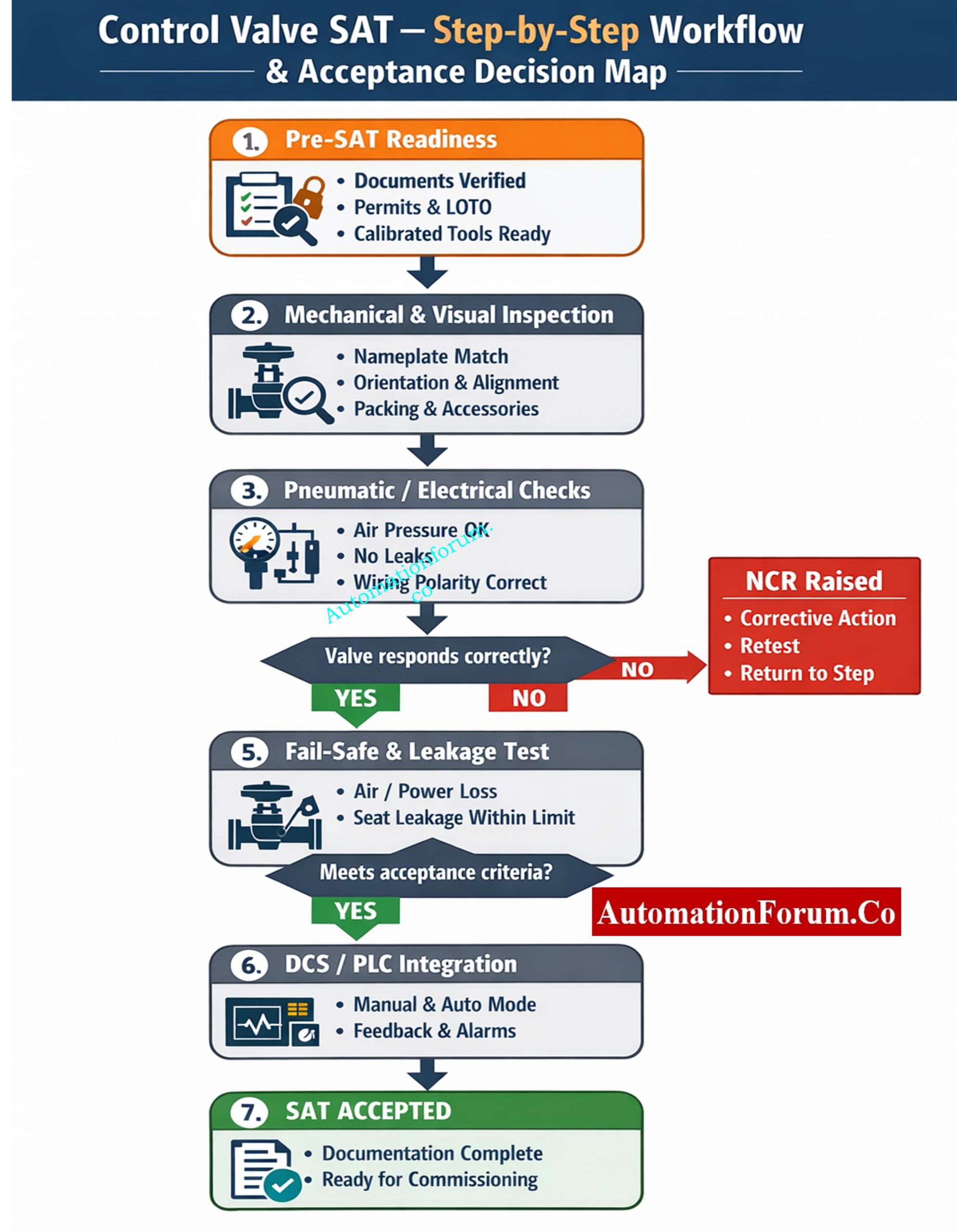 Control Valve Site Acceptance Test (SAT) Procedure - Step-by-Step Field ...