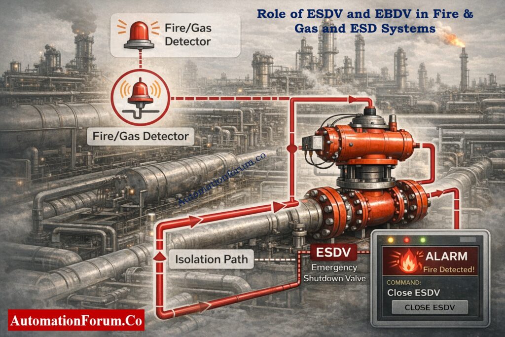 Fire and gas system ESDV isolation philosophy