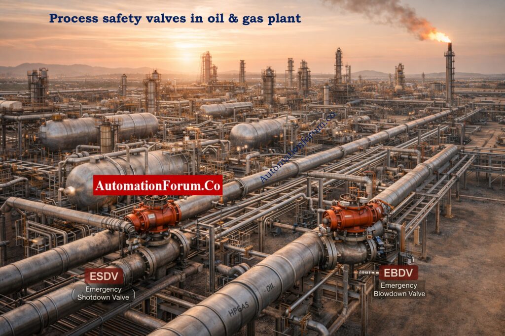 Process safety valves oil and gas plant