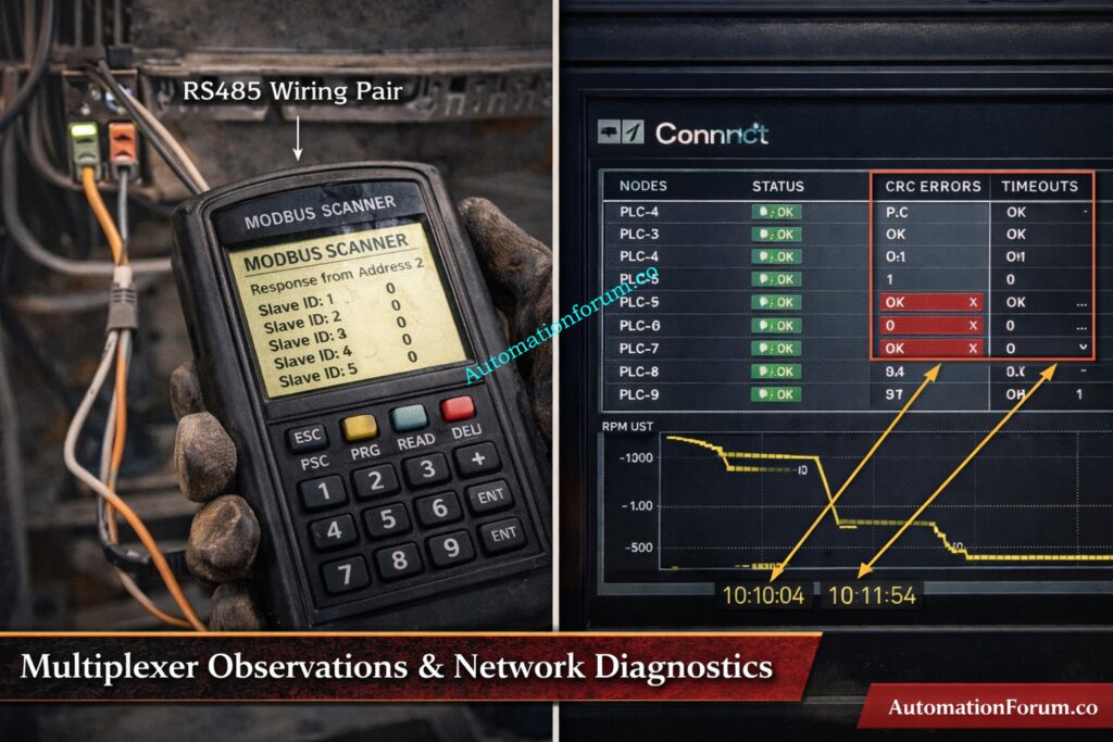 Multiplexer Observations and Spare Selection - Duplicate Modbus Address in Temperature Multiplexers Causes Plant Shutdown - Real Incident & Root Cause