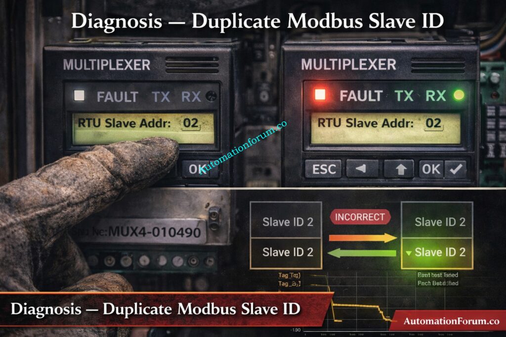 Diagnosis: Duplicate Modbus Slave ID (root cause) - Diagnosis: Duplicate Modbus Slave ID (root cause)