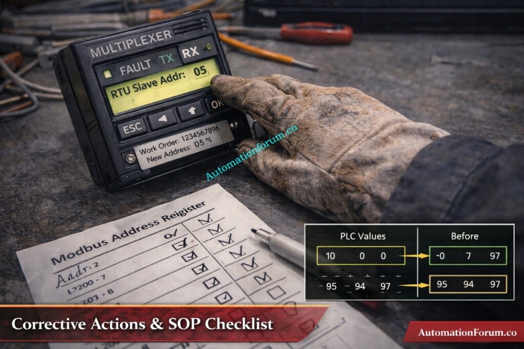  SOP Checklist & Troubleshooting Quick-reference - Duplicate Modbus Address in Temperature Multiplexers Causes Plant Shutdown - Real Incident & Root Cause
