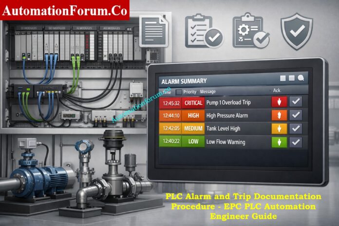 PLC Alarm and Trip Documentation Procedure - EPC PLC Automation Engineer Guide
