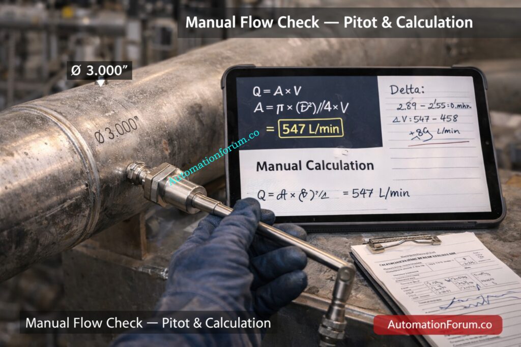 Case Study - Flow Transmitter Validation Using Manual Calculation and Pitot Measurement