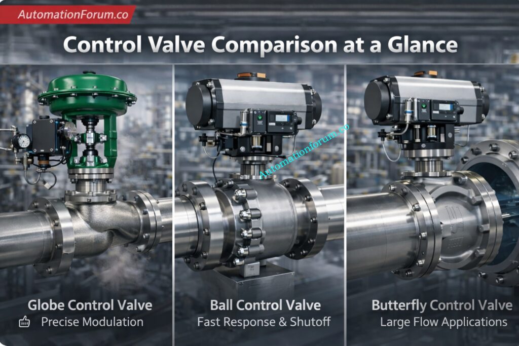 Globe vs Ball vs Butterfly Valve Detailed Comparison and Key Differences