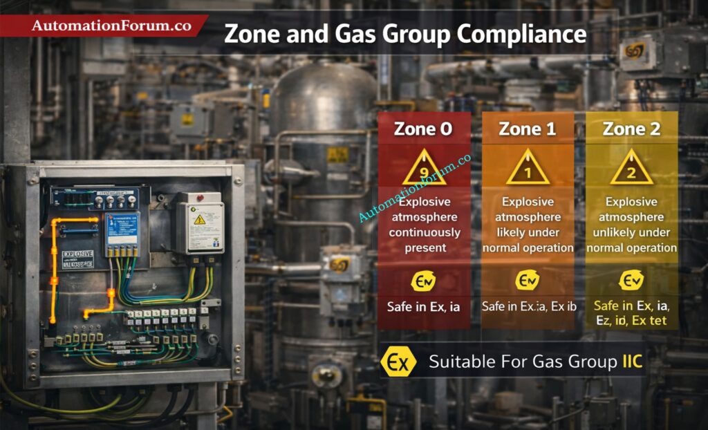 Gas group check - IS Barrier Earth Fault Current Calculator | Intrinsic Safety Loop Design Tool