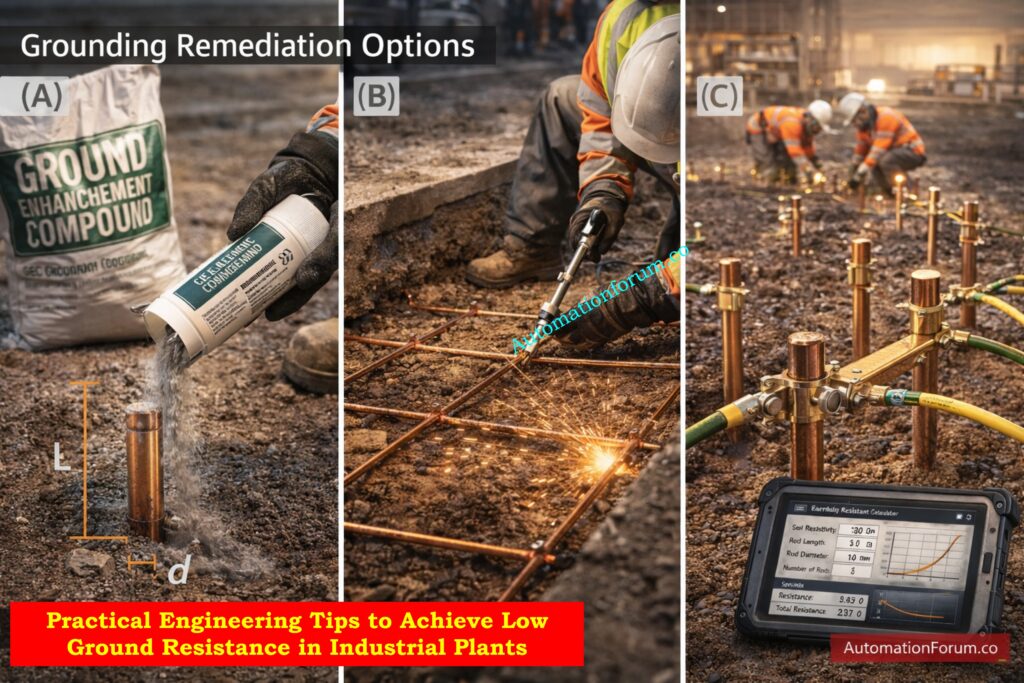 Practical Engineering Tips to Achieve Low Ground Resistance in Industrial Plants