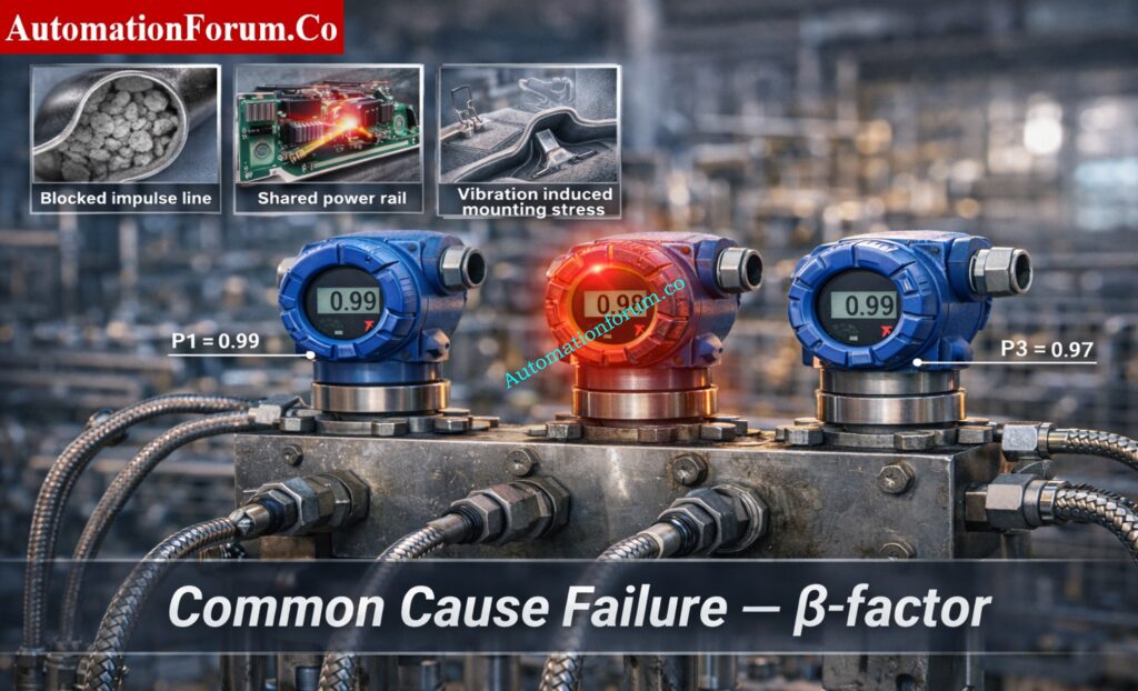 Common Cause Failure (CCF) and Beta Factor in Redundant Systems