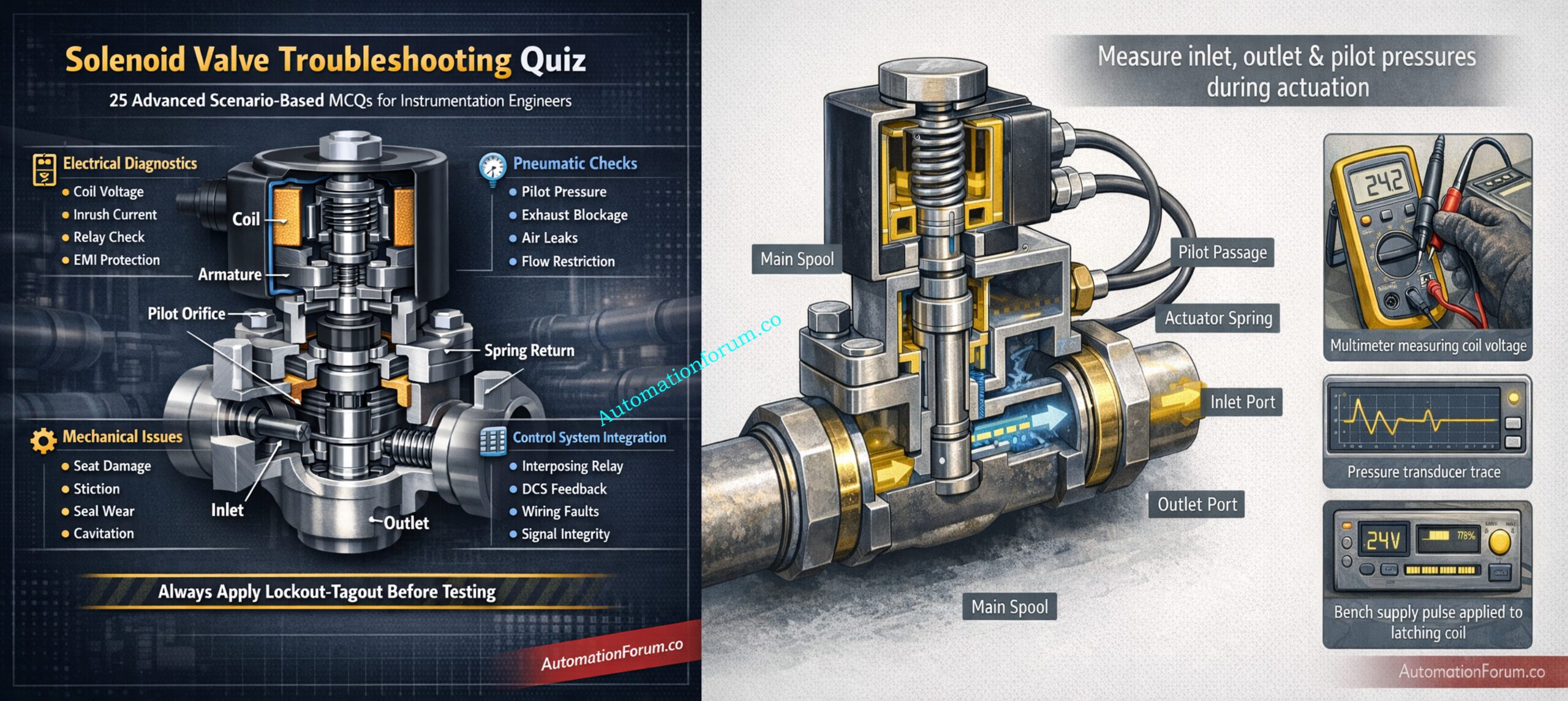 Solenoid Valve Troubleshooting - Advanced Quiz for Instrumentation Professionals