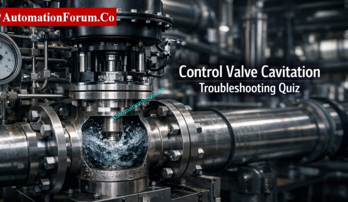 Control Valve Cavitation Troubleshooting Quiz for Instrumentation and Control Engineers