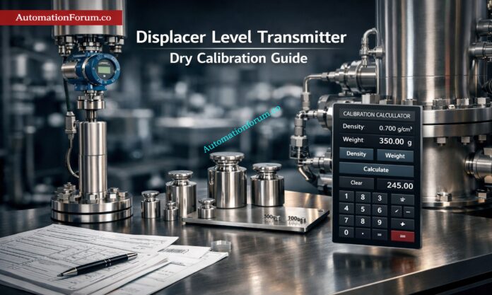 Displacer Level Transmitter Calibration Calculator for Dry Calibration Step by Step Guide