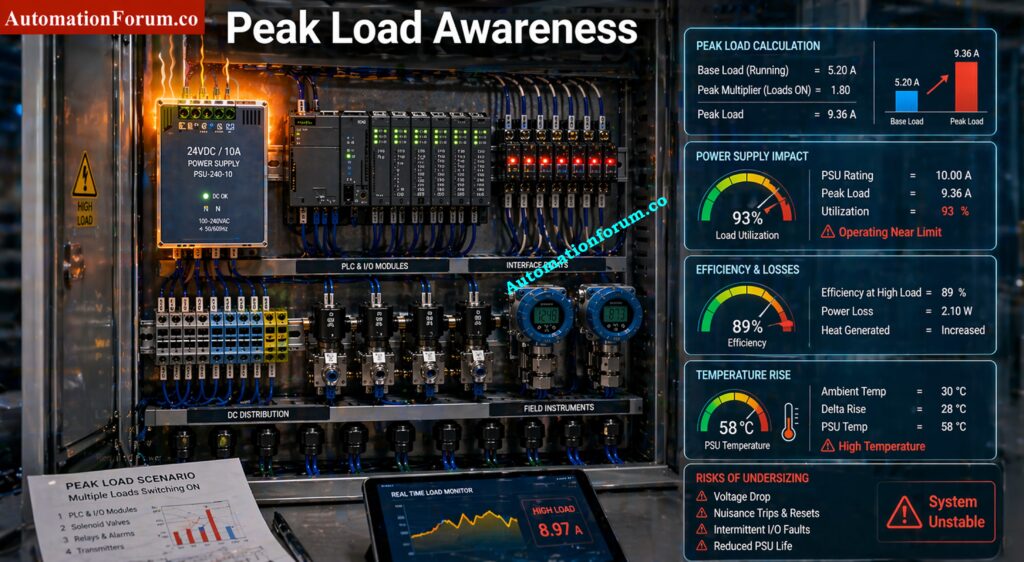 Peak Current Handling -  - Instrument Power Supply Load Calculator: