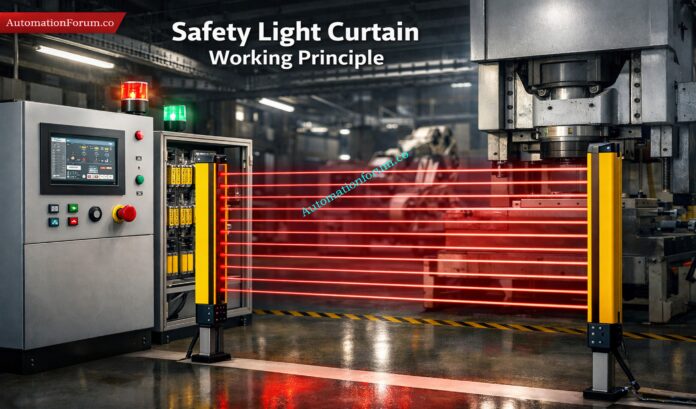 Safety Light Curtain Working Principle How Does a Safety Light Curtain Work
