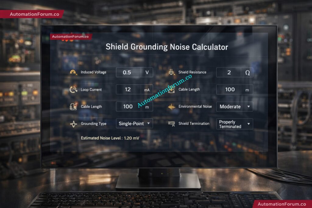 How to Use the Shield Grounding Noise Calculator - Step by Step