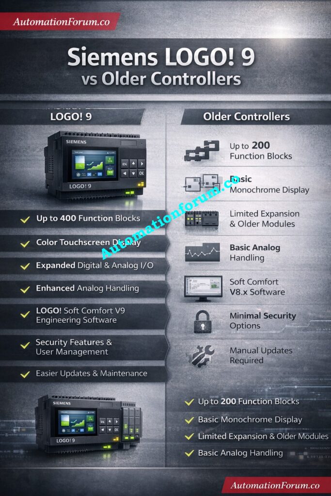 Advantages of LOGO! 9 Over Previous Versions - Siemens LOGO! 9