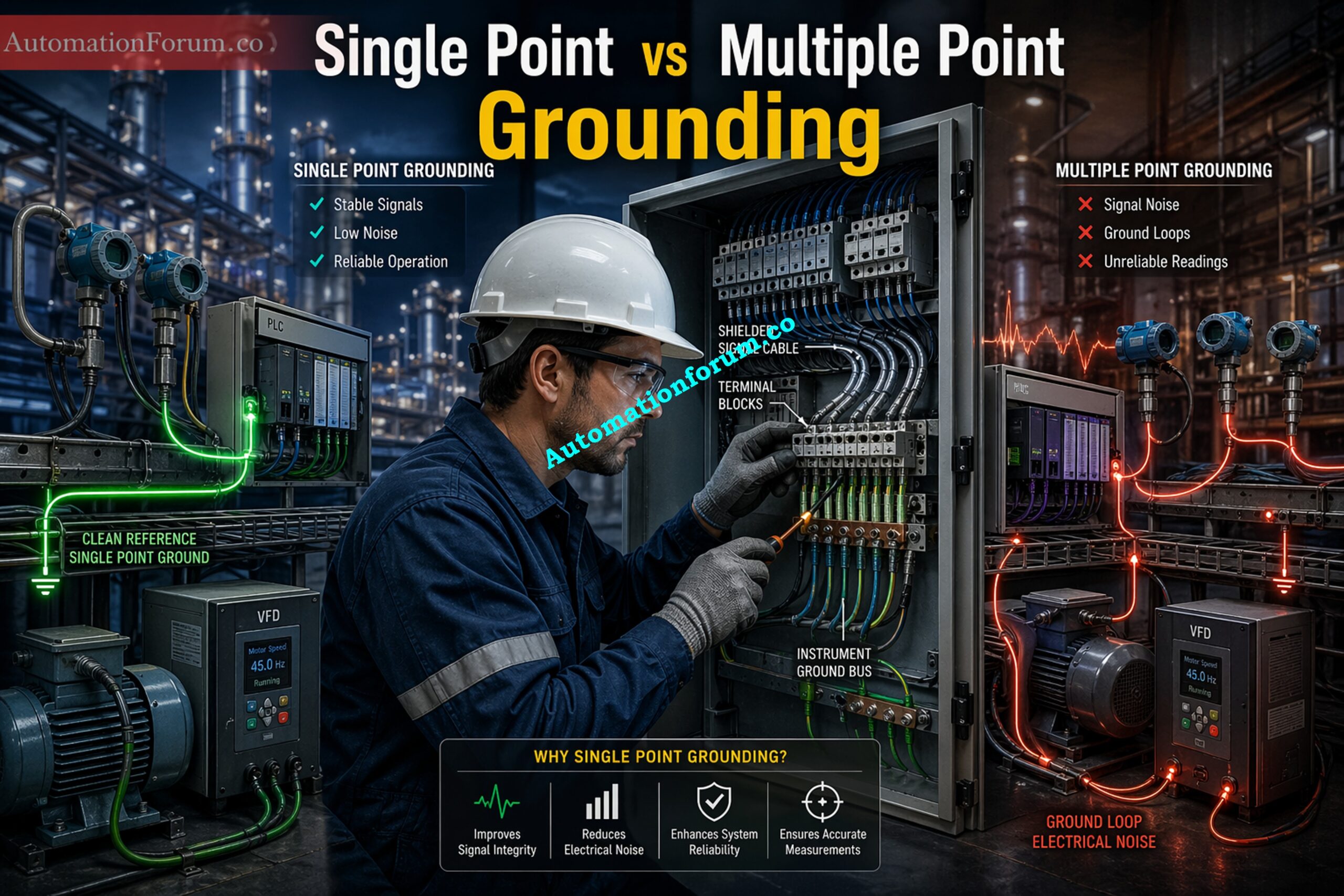Single Point vs Multiple Point Grounding in Instrumentation Systems
