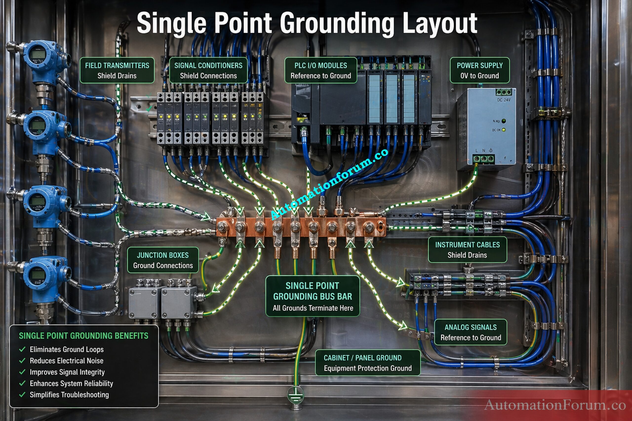 Multiple Point Control Unit Single Point vs Multiple Point Grounding in Instrumentation Systems ...