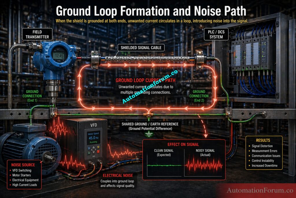 How Ground Loop Occurs in Industrial Plants