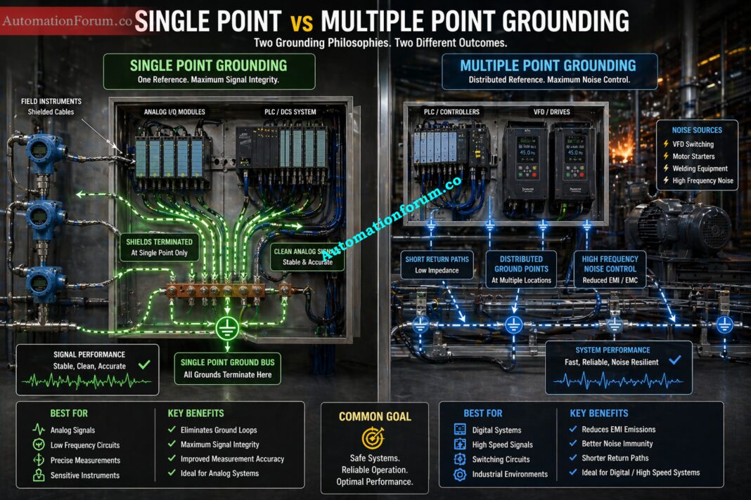 Single Point vs Multiple Point Grounding in Instrumentation Systems